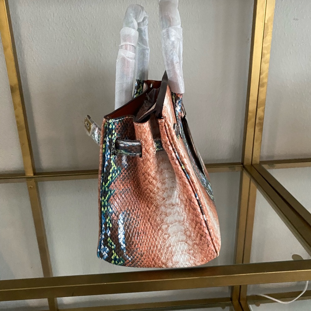 Lola Luxe “Serpentina” Multicolored Python Emboss… - image 3